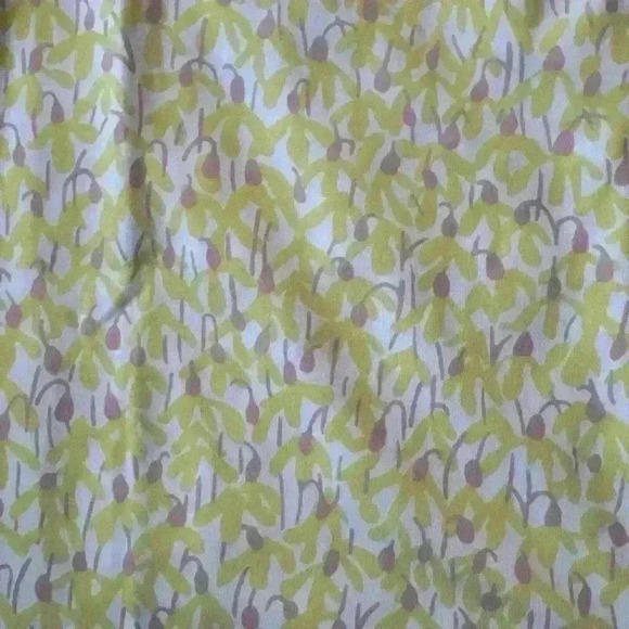Ann Taylor Shirt Womens Size large Yellow Half Sleeve Ditsy Floral Print Top New - Picture 4 of 5